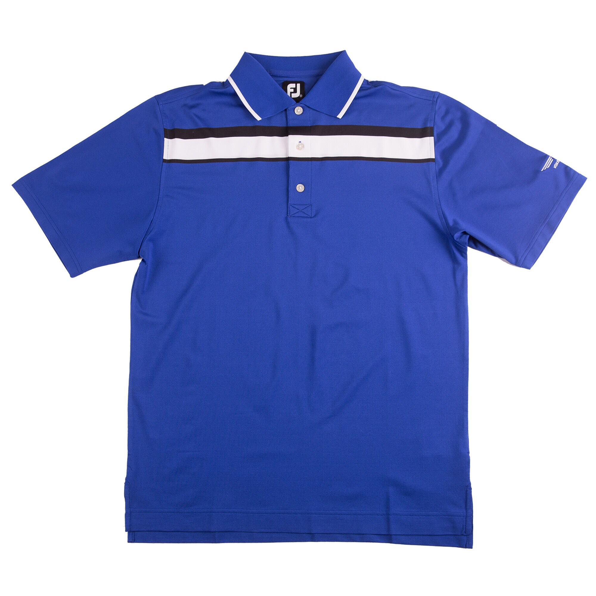 FJ ProDry Performance Lisle Chest Stripe - Royal Blue + Black/White