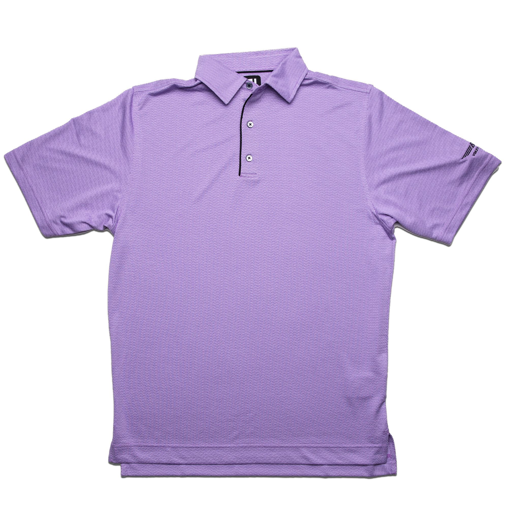 FJ Geometric Jacquard Self Collar - Violet + White/Black