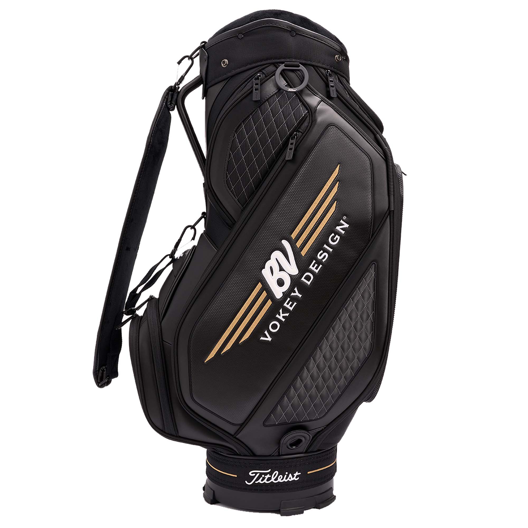 Vokey Midsize Staff Bag - Black/White/Gold - Vokey
