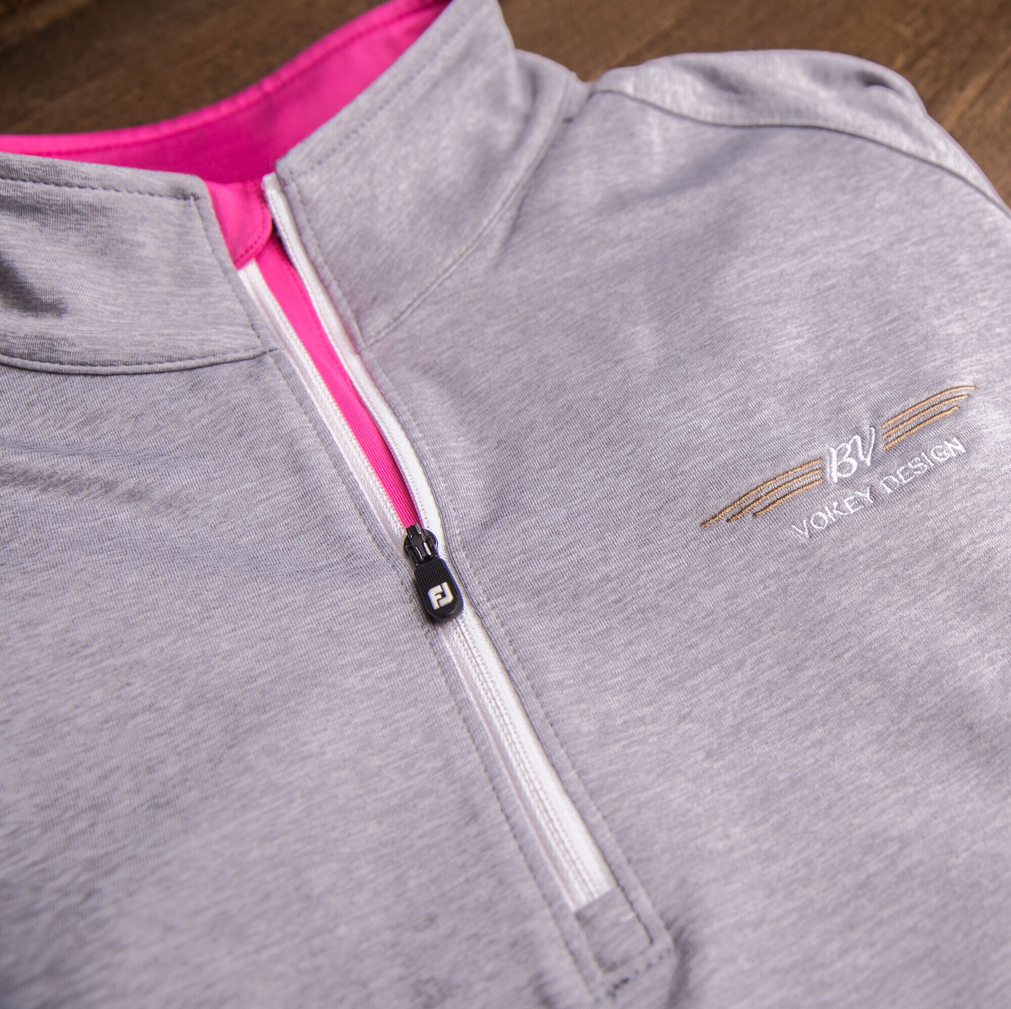 FJ Women's Performance Sport Mid Layer - Heather Grey/Berry