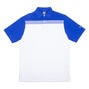 FJ Birdseye Colorblock Pique - Athletic Fit - White + Royal Blue