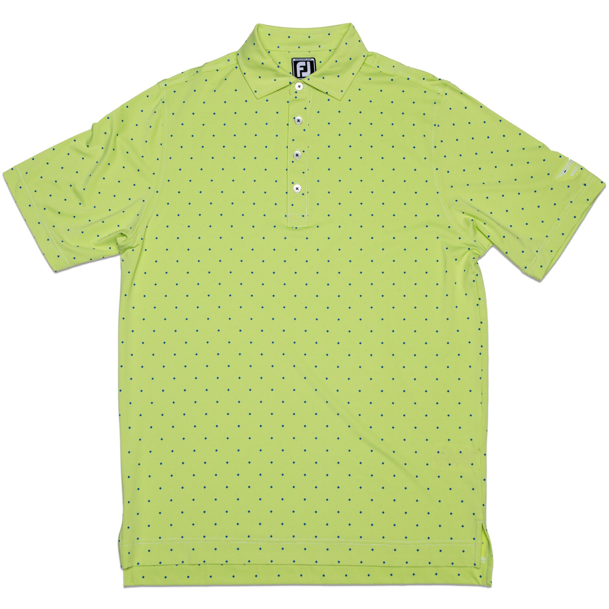 FJ End on End Lisle w/ Print - Athletic Fit - Green Apple + Midnight Blue