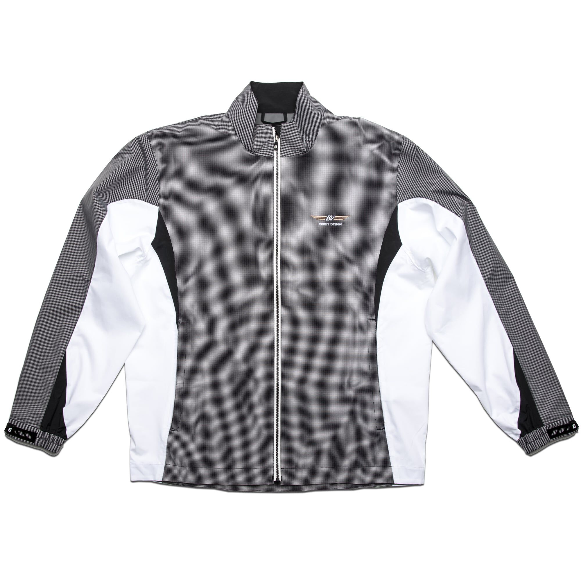 FJ HydroLite Rain Jacket Black White Check Vokey