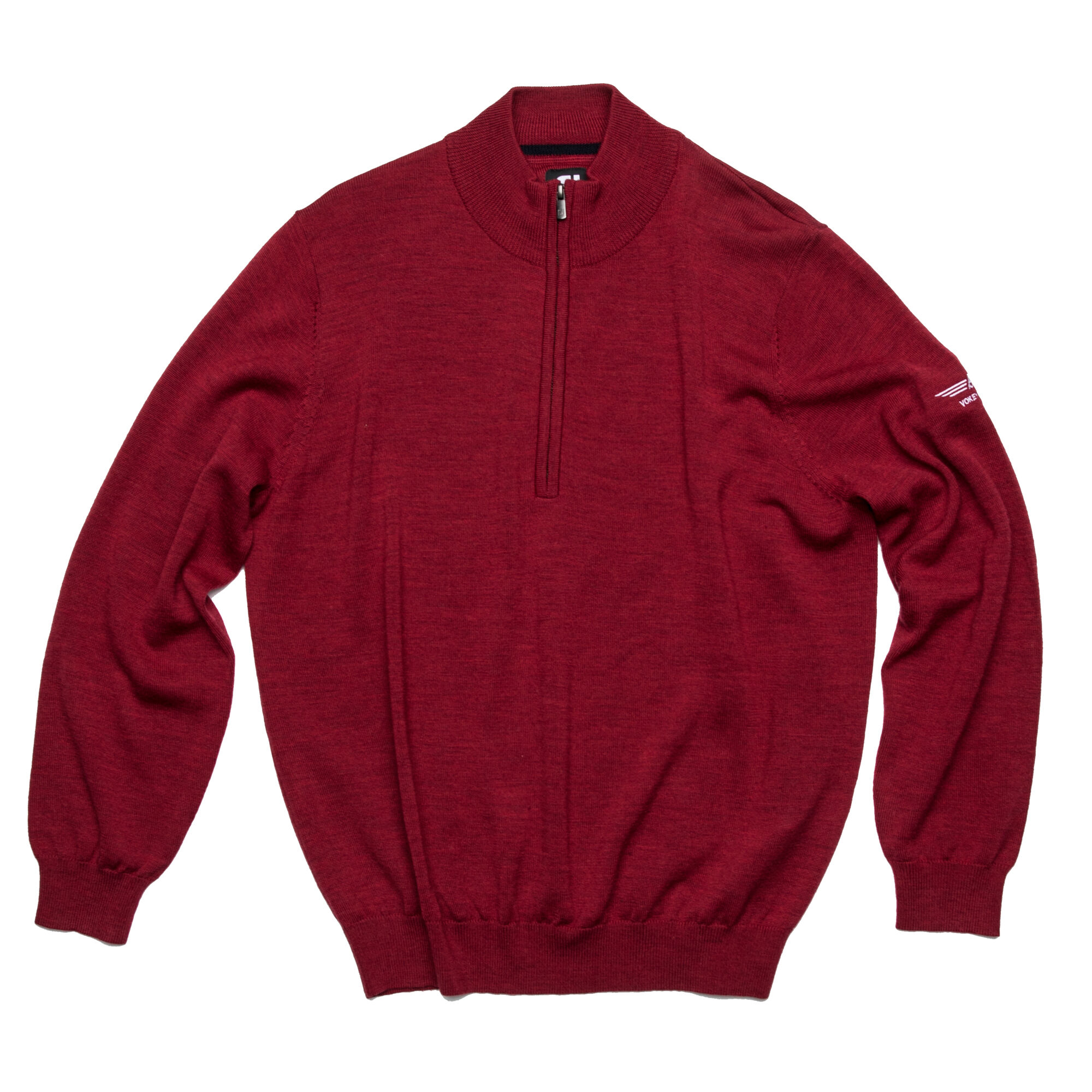 FJ Merino Half-Zip Sweater - Heather Cranberry