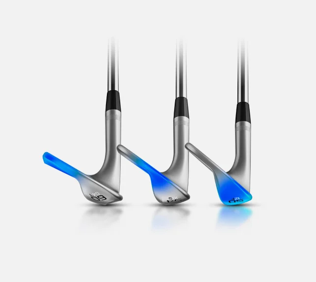 An SM10 Vokey Design iron clubhead striking a Titleist golf ball.